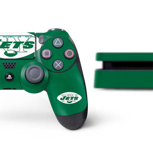 NFL New York Jets Retro Logo PS4 Slim Bundle Skin